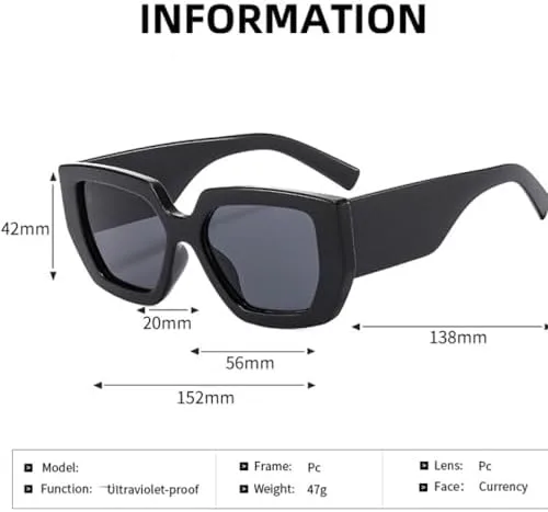 

Винтажные квадратные солнцезащитные очки для женщин и мужчин, с широкими дужками и крупной оправой, модные солнцезащитные очки, летние ретро-тренды MTZJH, C14