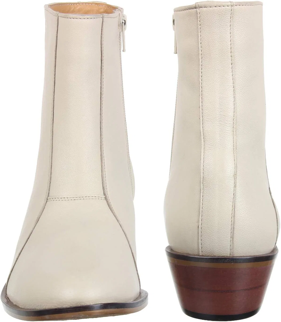 Мужские ботильоны Liberty из натуральной кожи с боковой молнией Liberty Footwear, 2-Cream-Coloured