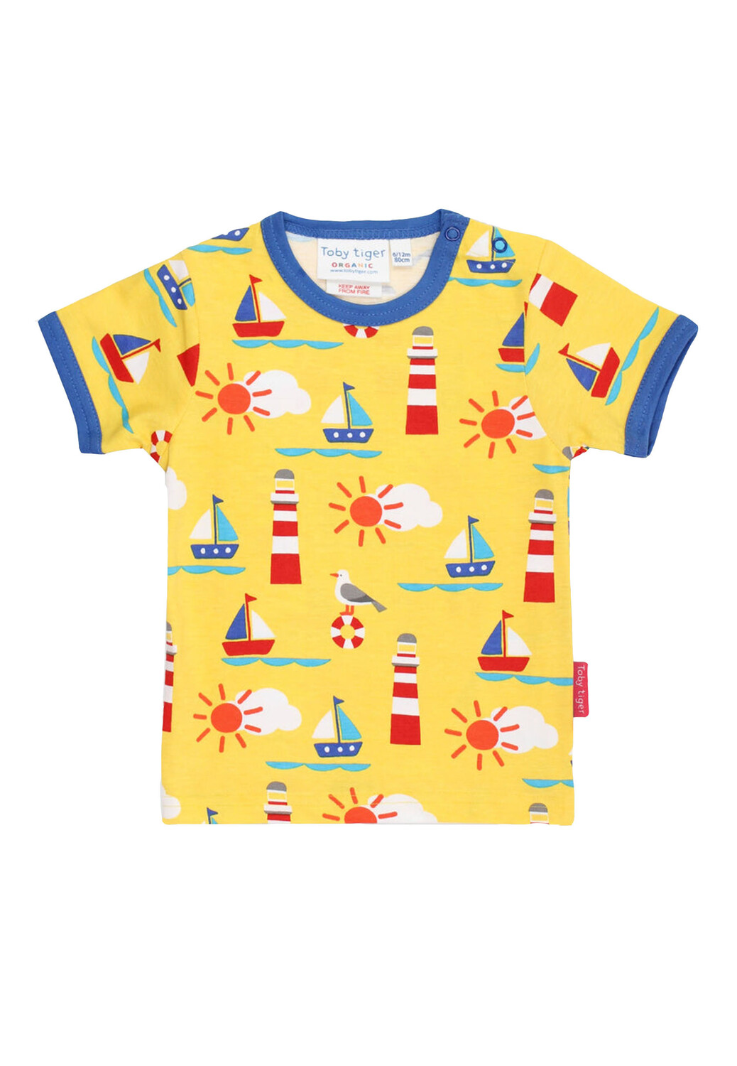 

Футболка Toby Tiger mit maritimem Print, желтый