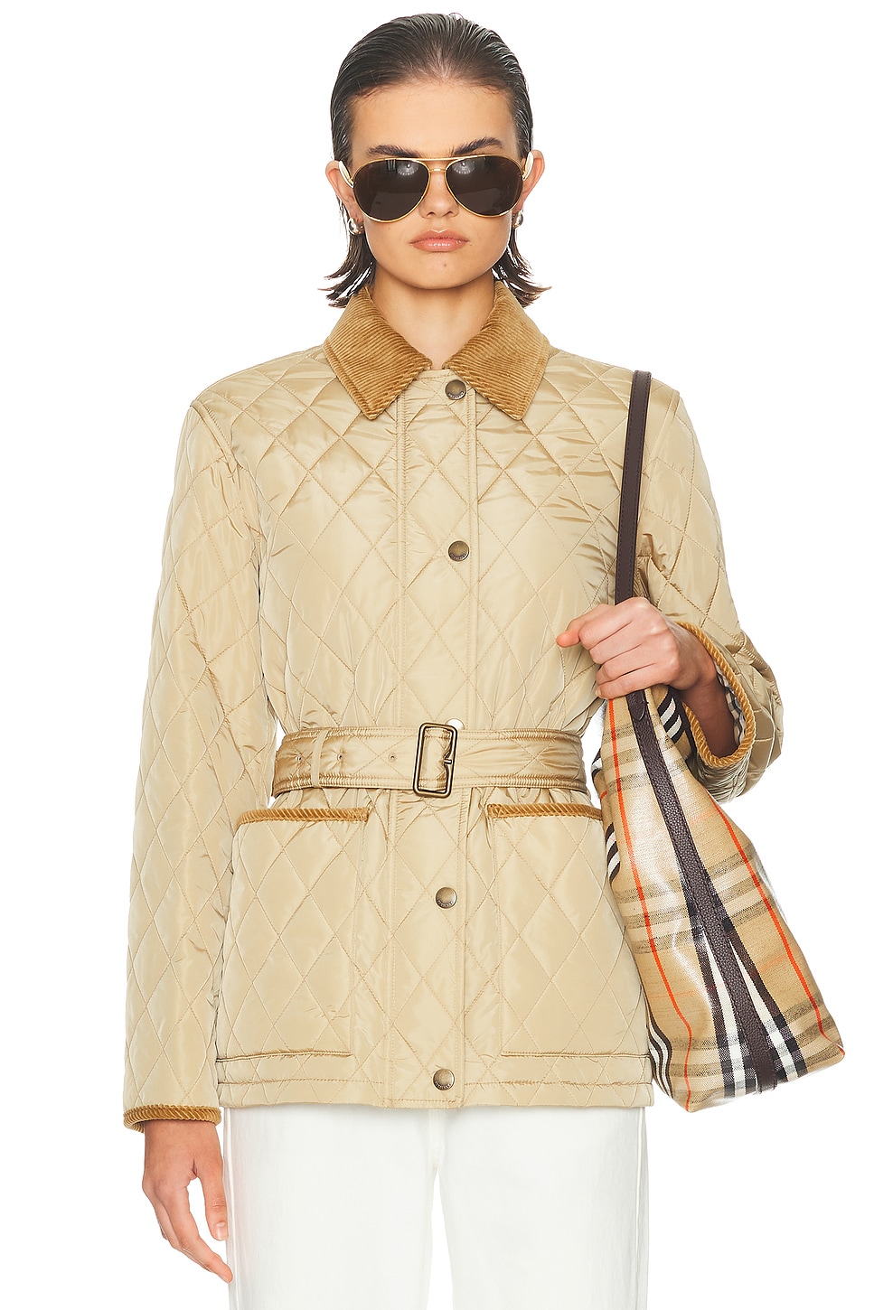 

Приталенная куртка Burberry, Flax