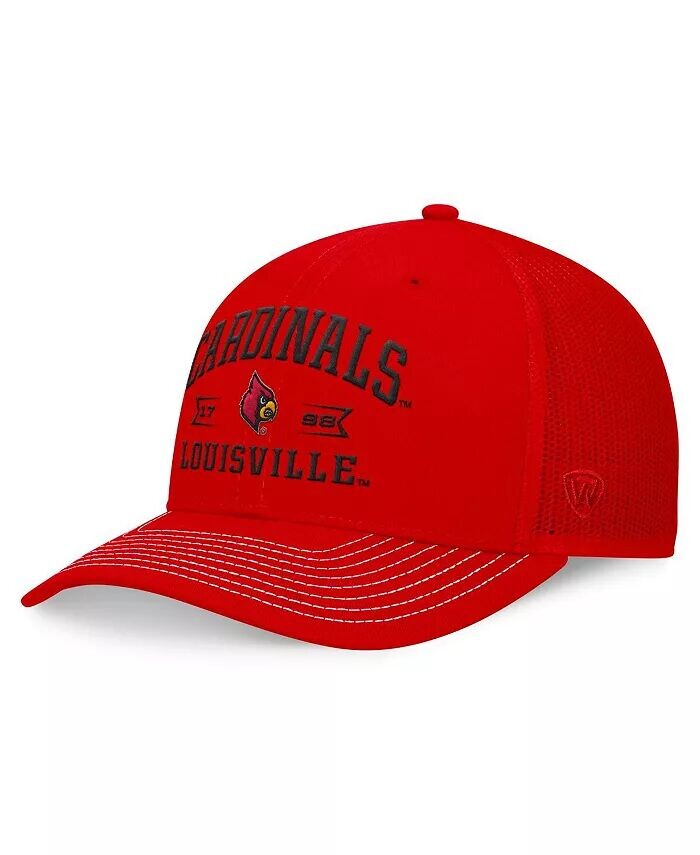 

Мужская красная шляпа Louisville Cardinals Carson Trucker Adjustable Top of the World