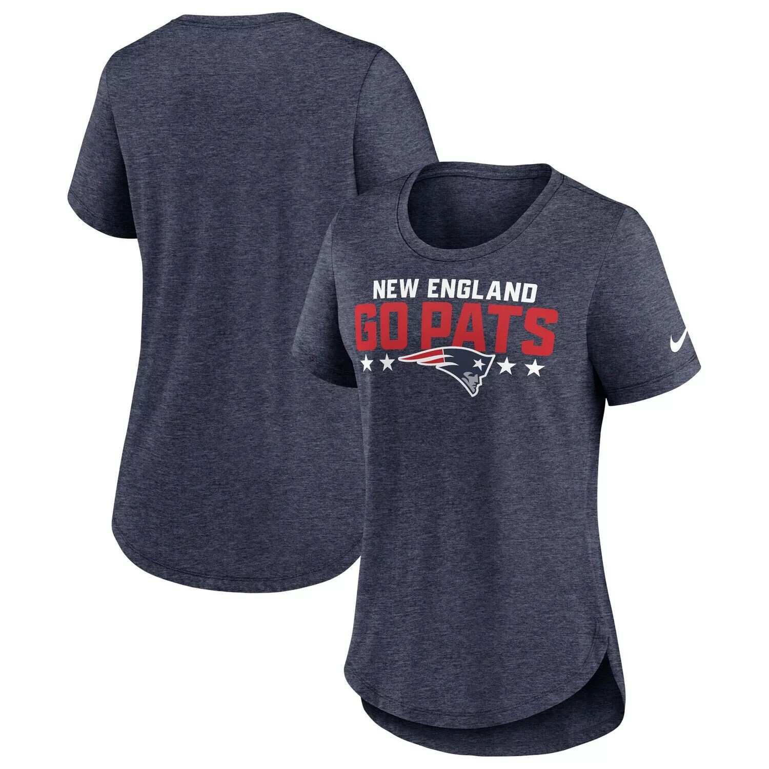 

Женская футболка Nike Heather Navy New England Patriots Local Fashion Tri-Blend Nike