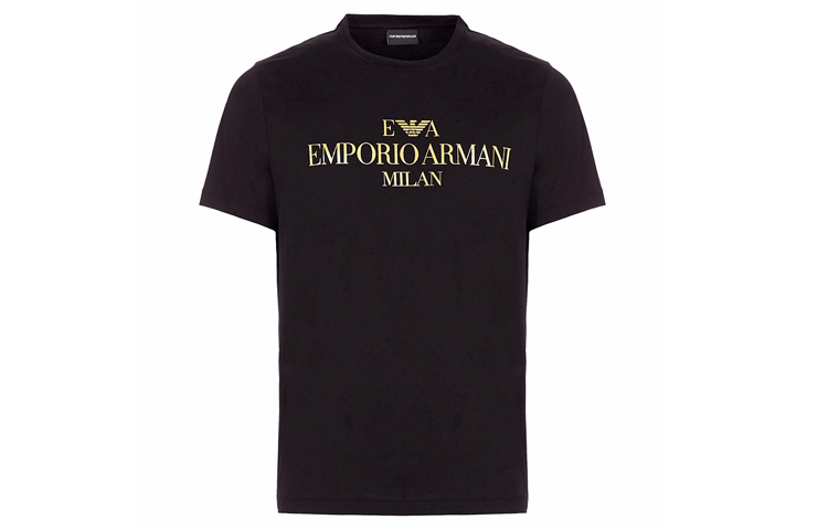 

EMPORIO ARMANI Футболка мужская черная, Черный, EMPORIO ARMANI Футболка мужская черная