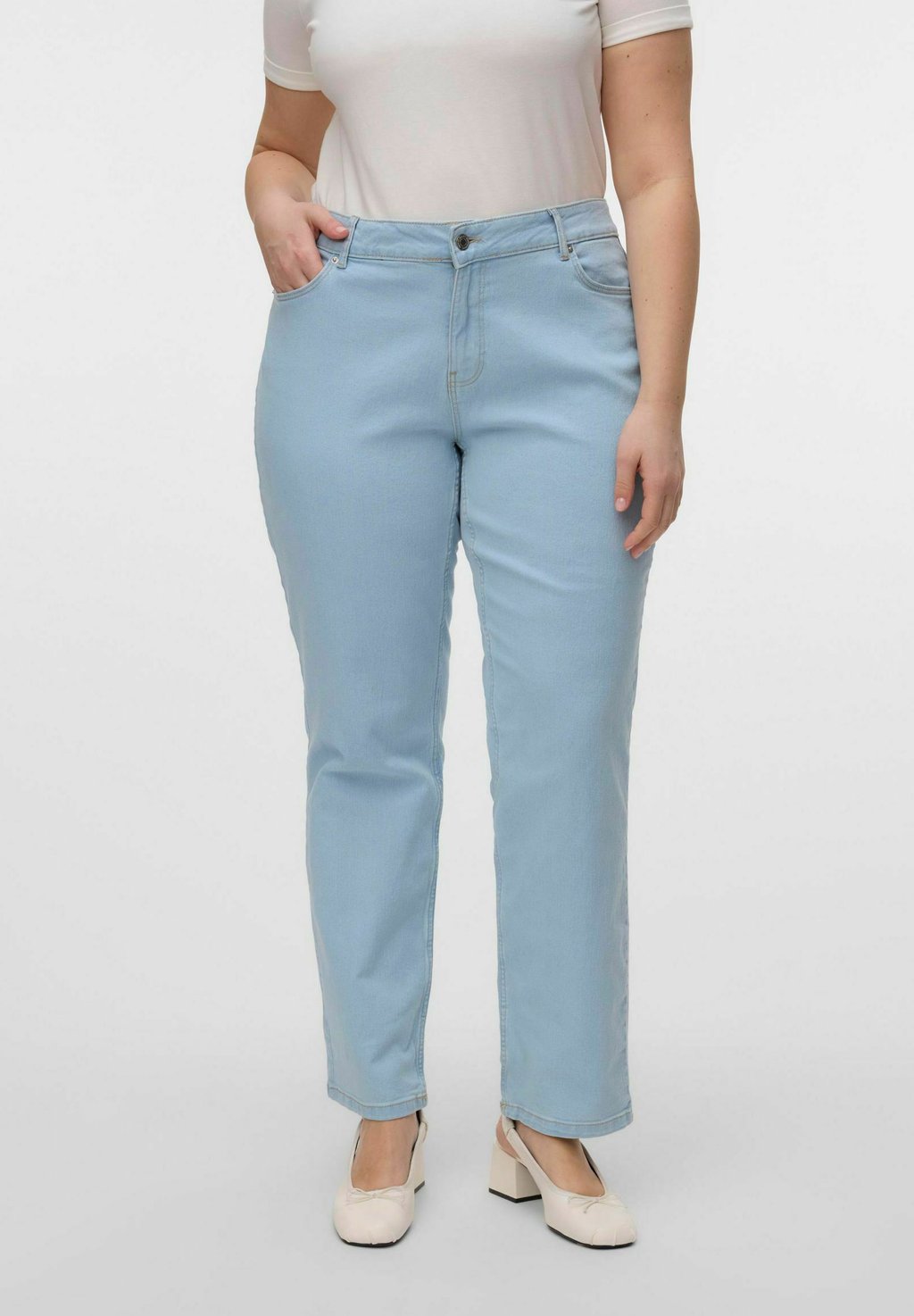 

Джинсы прямого кроя VMCJAKIE Vero Moda Curve, цвет Light Blue Denim