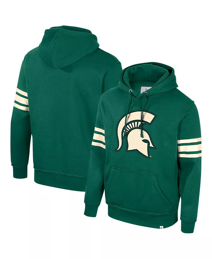 

Мужская зеленая толстовка с капюшоном Michigan State Spartans Saluting Pullover Hoodie Colosseum