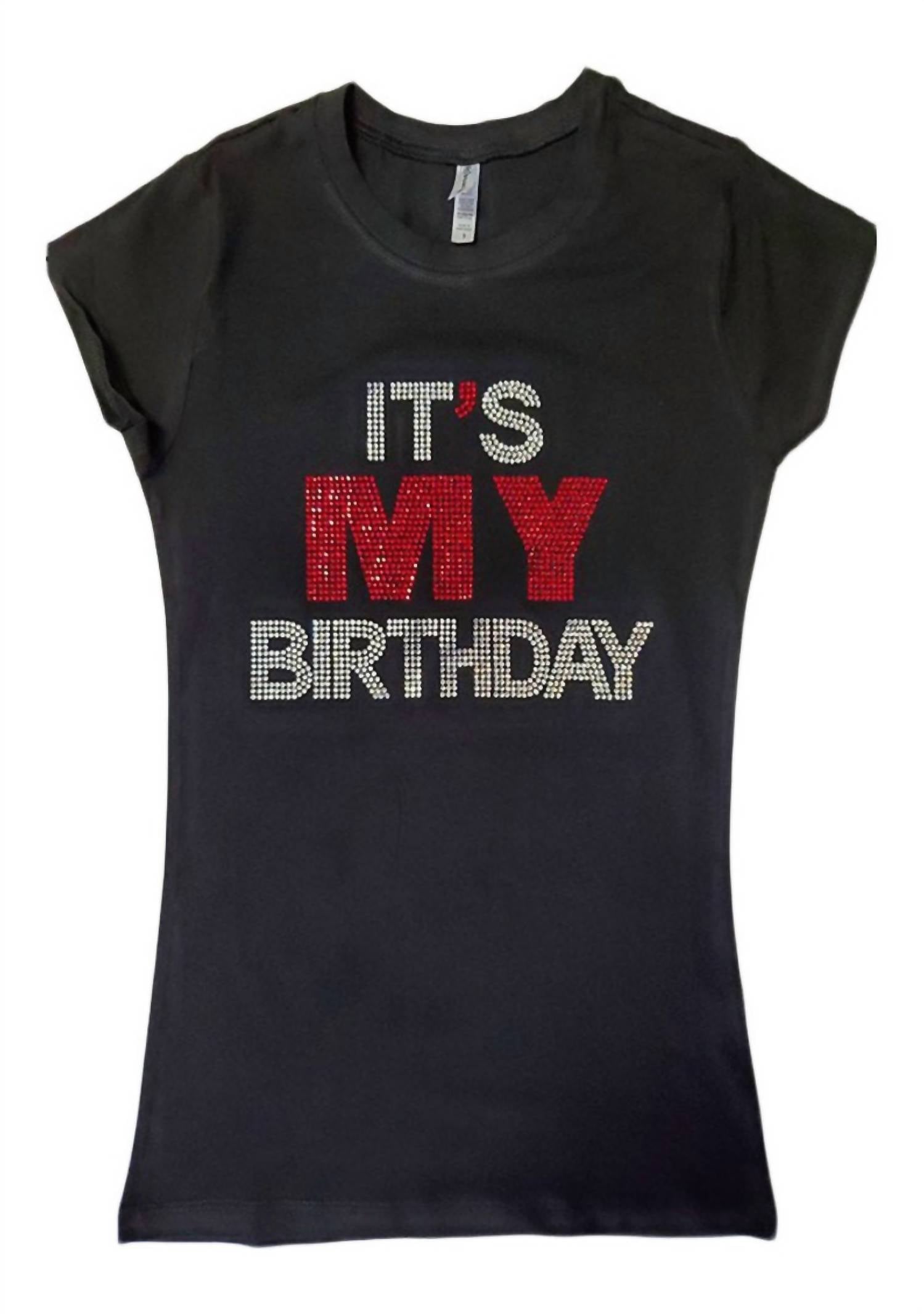 

Женская футболка It's My Birthday черного цвета LA Hot