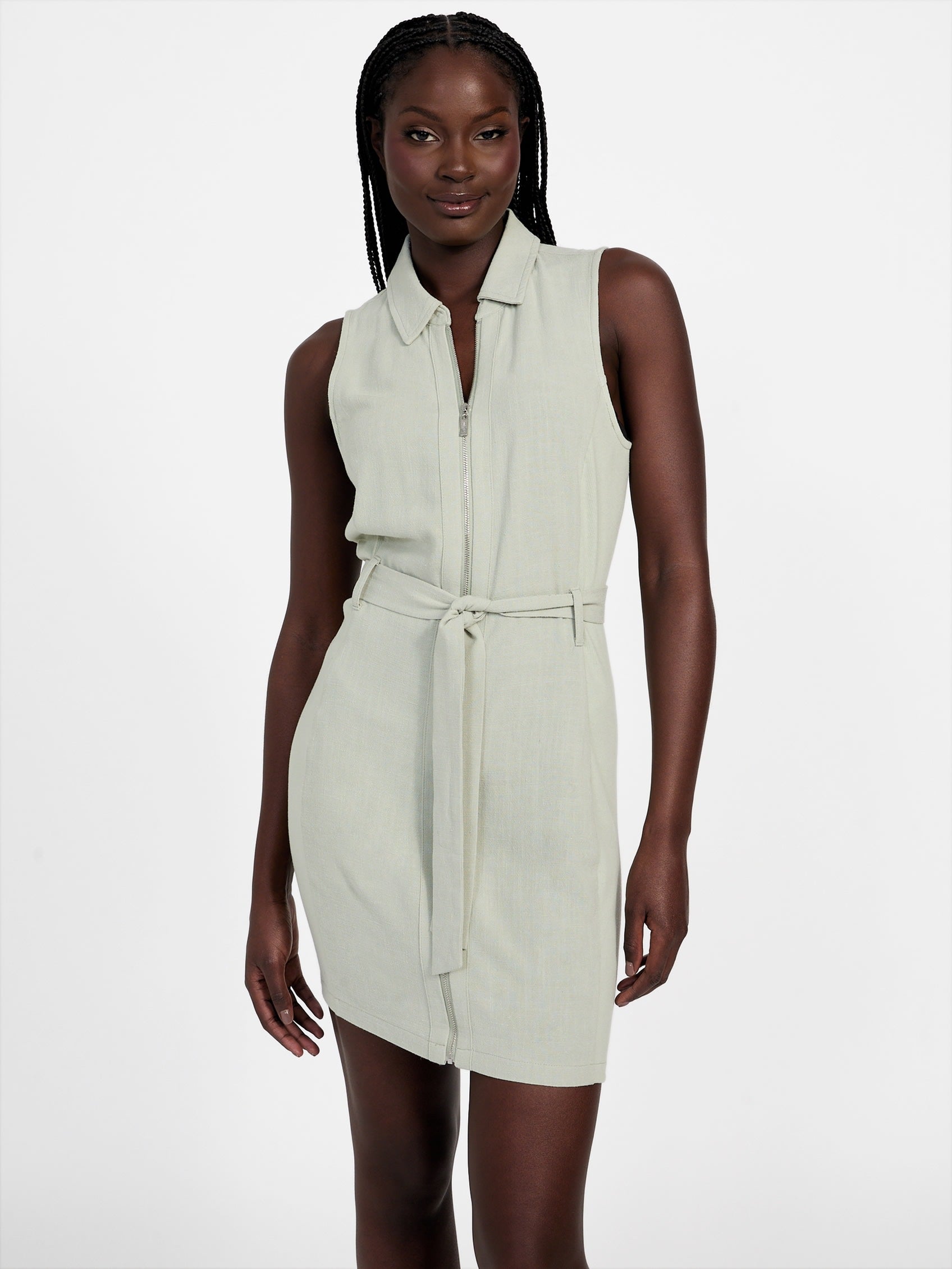 

Платье Harper из льняной смеси Guess Factory, цвет light matcha