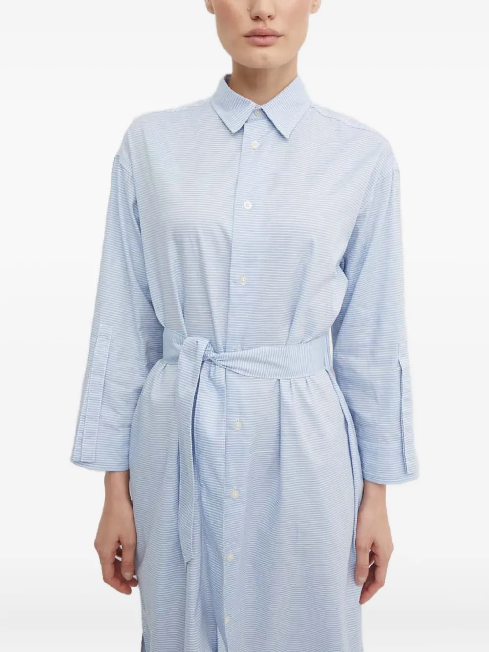 

Платье в полоску с поясом на талии G-Star Raw, синий