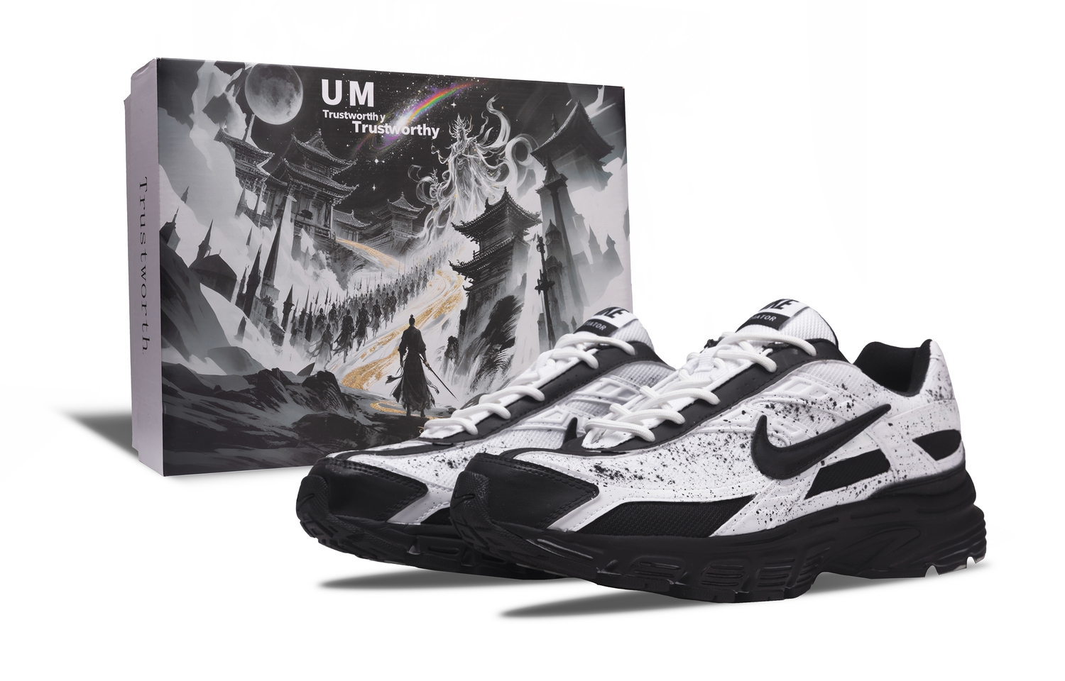 

Nike Инициатор амортизация низкий верх повседневные беговые кроссовки unisex белый