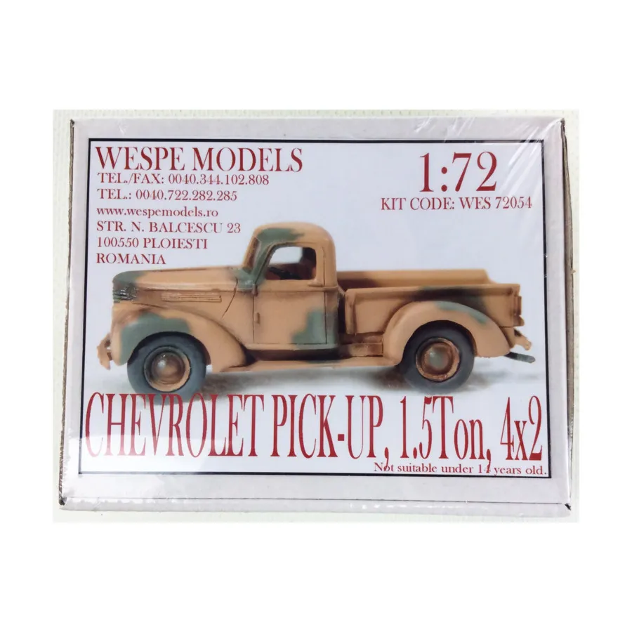 

Шевроле Пикап, 1,5 тонны 4x2, Military Models - Tanks & Vehicles (1:72)