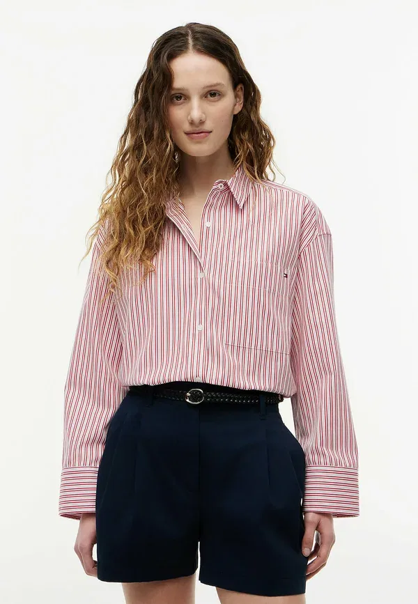Блуза Tommy Hilfiger, модель rwb summer stripe, цвет бело-сине-красная полоска
