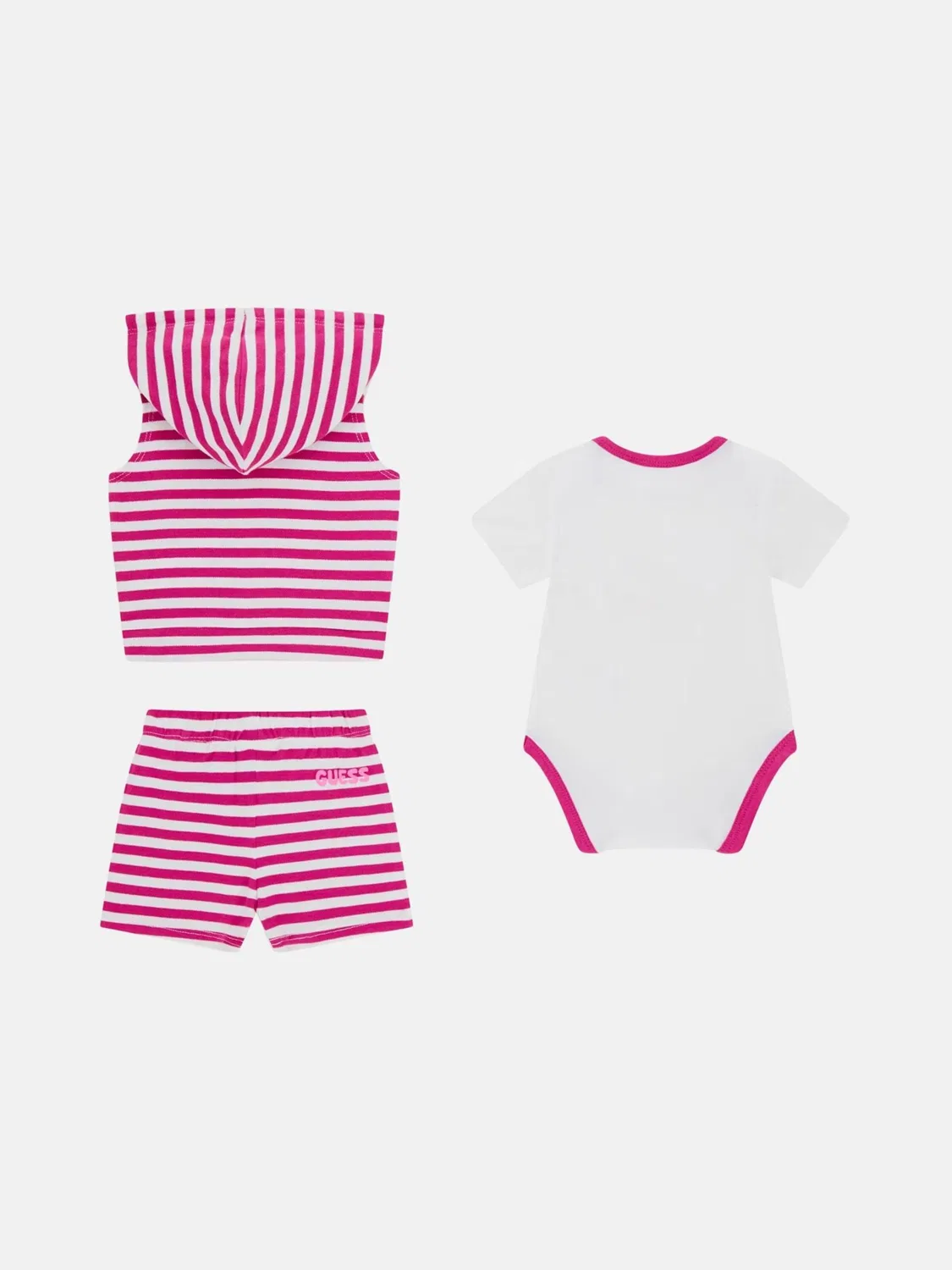 Комплект одежды 'GUESS KIDS Комплект одежды HOODED VEST + SS BODY + SHORTS Completi' Guess Kids, Pink — фото 2