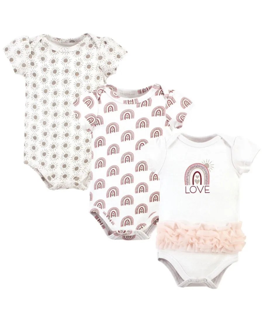 Комплект из 3 хлопковых боди Hudson Baby, Love Rainbow Tutu
