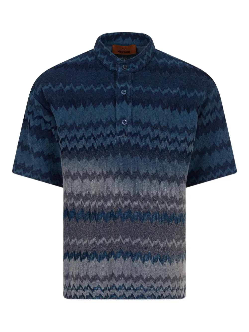 

Топ на пуговицах с зигзагообразным узором Missoni Kids, синий