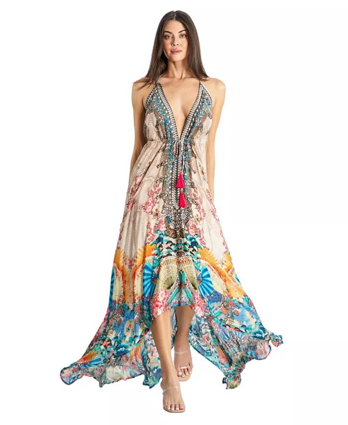 

Женское платье макси с халтернеем La Moda Clothing