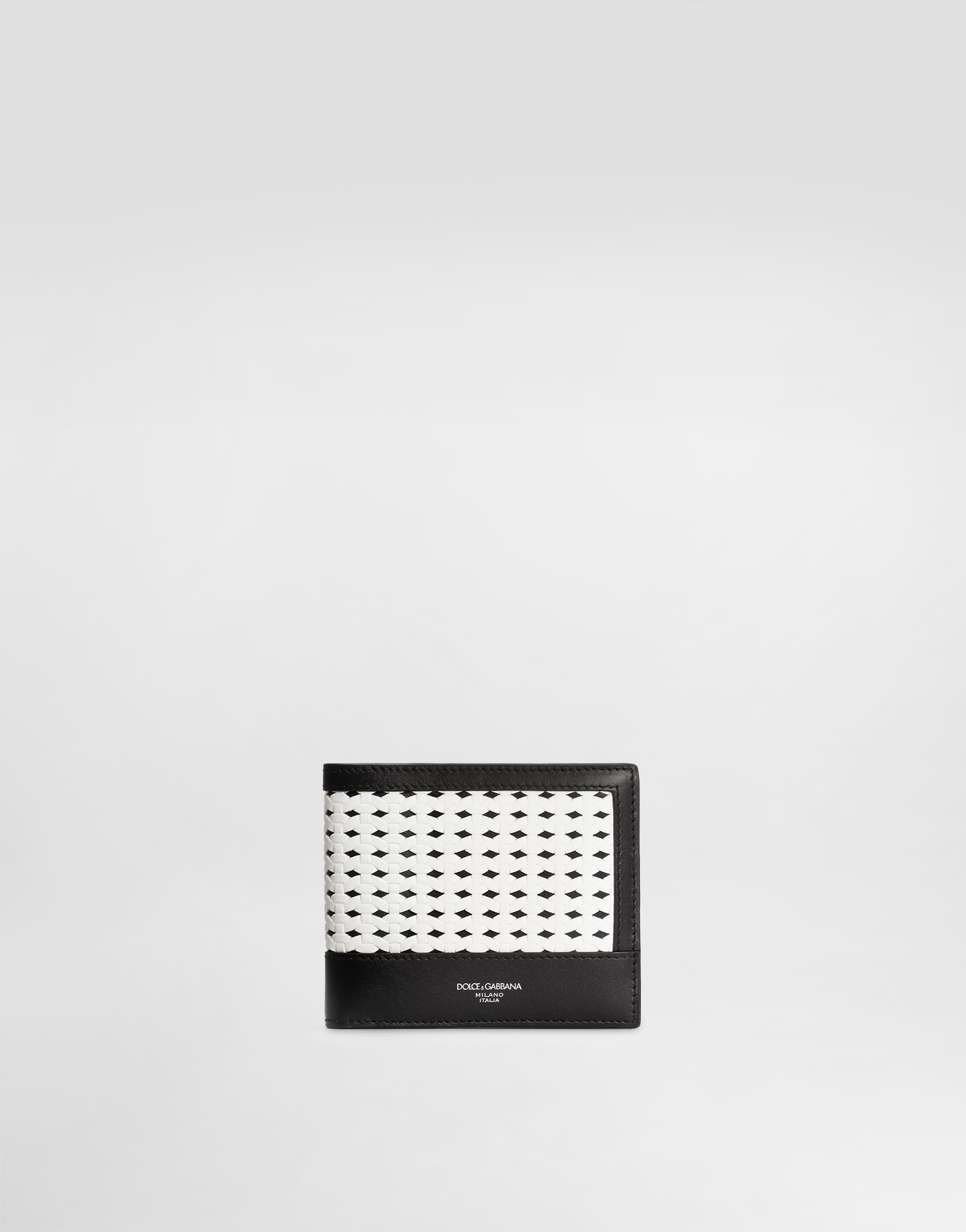 

Плетеный кошелек из телячьей кожи plongé DOLCE & GABBANA, мультиколор