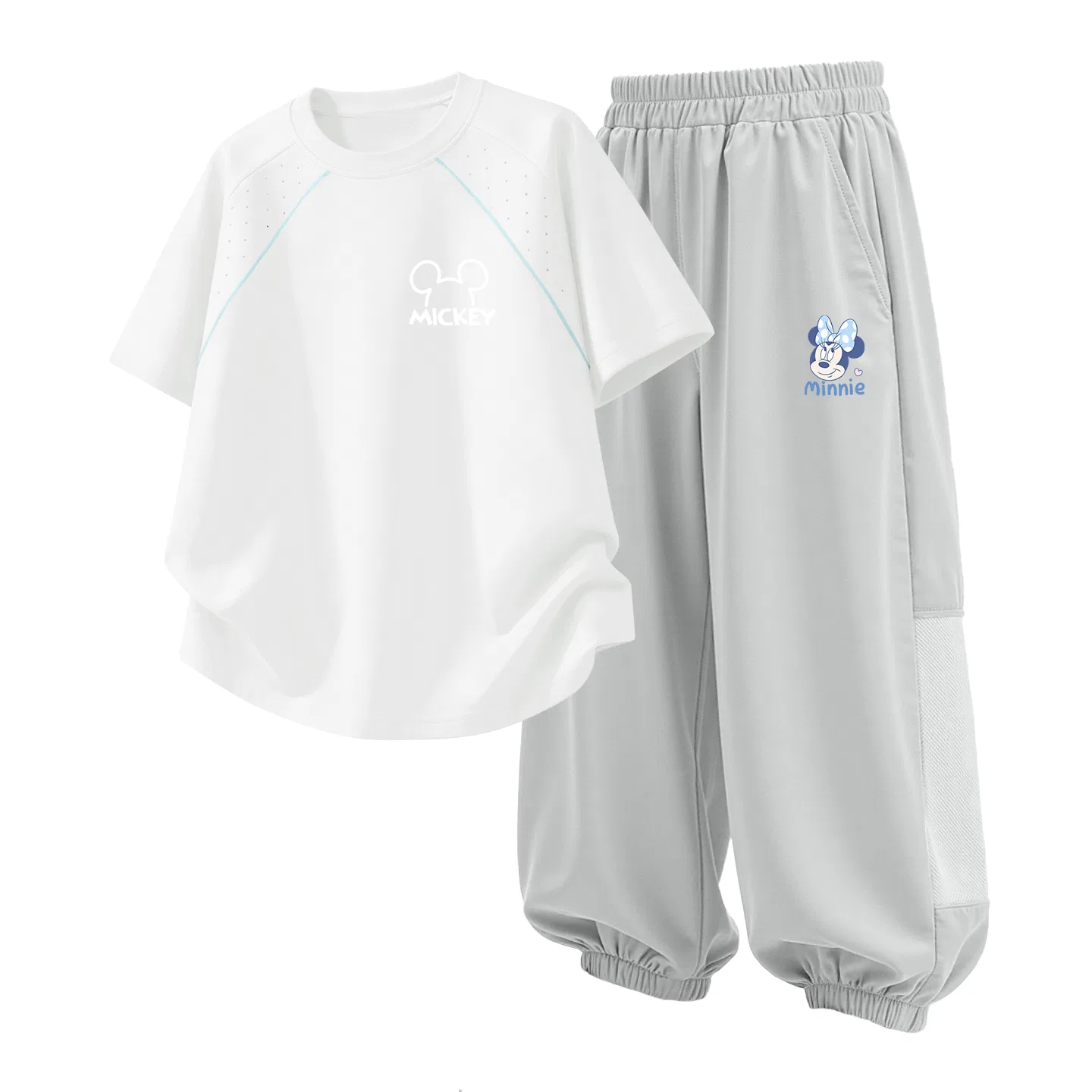Детский спортивный костюм Casual Sportswear 2 Piece Set Disney, Thick Board Di Line K White+Di L Cute Girl K Misty Mountain Gray