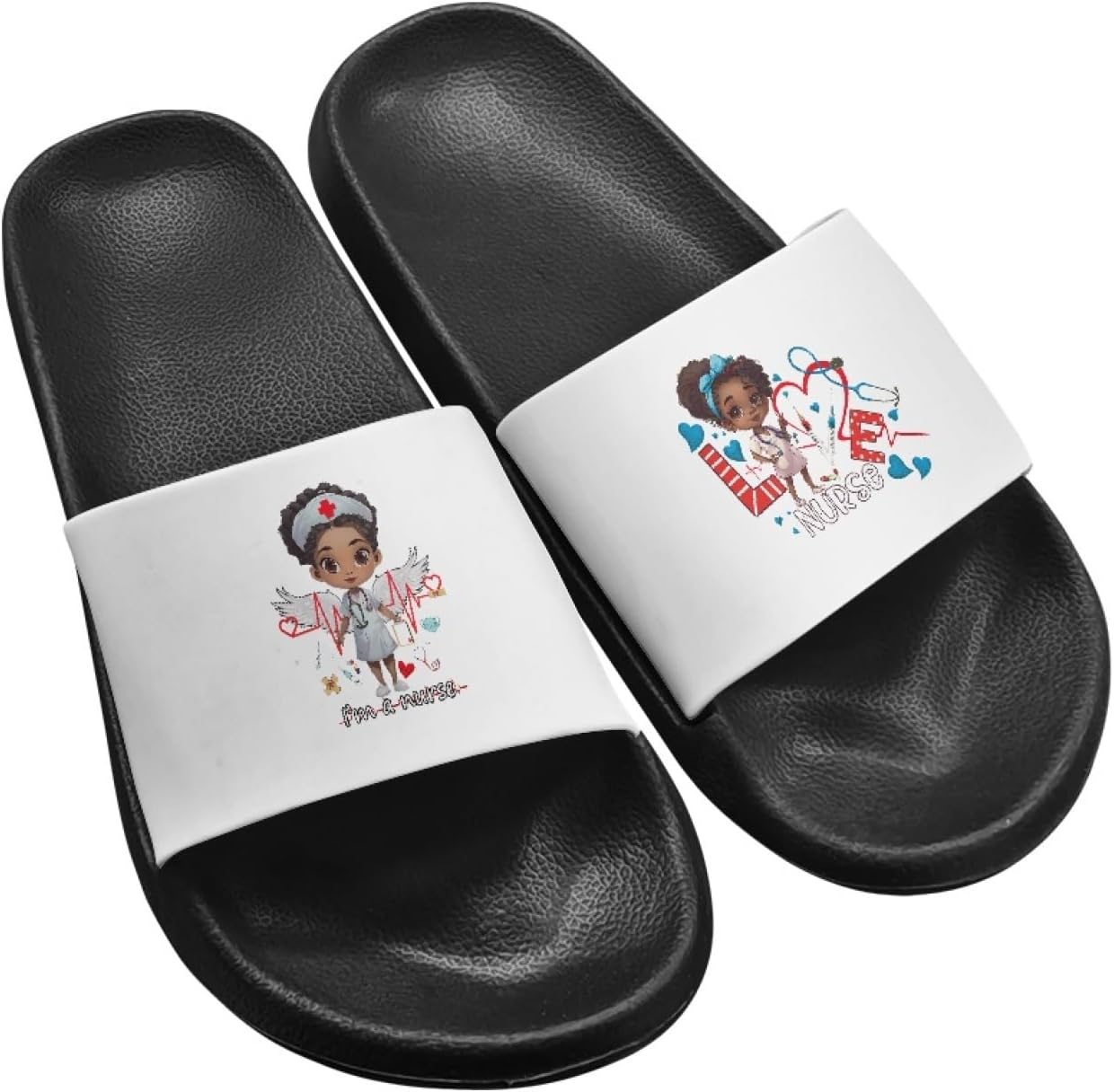 

Сандалии Micoklinlin для женщин и мужчин, милые резиновые шлепанцы-слипоны, модные тапочки для душа, йоги, бассейна и пляжа, водонепроницаемые, Nurse Patterns