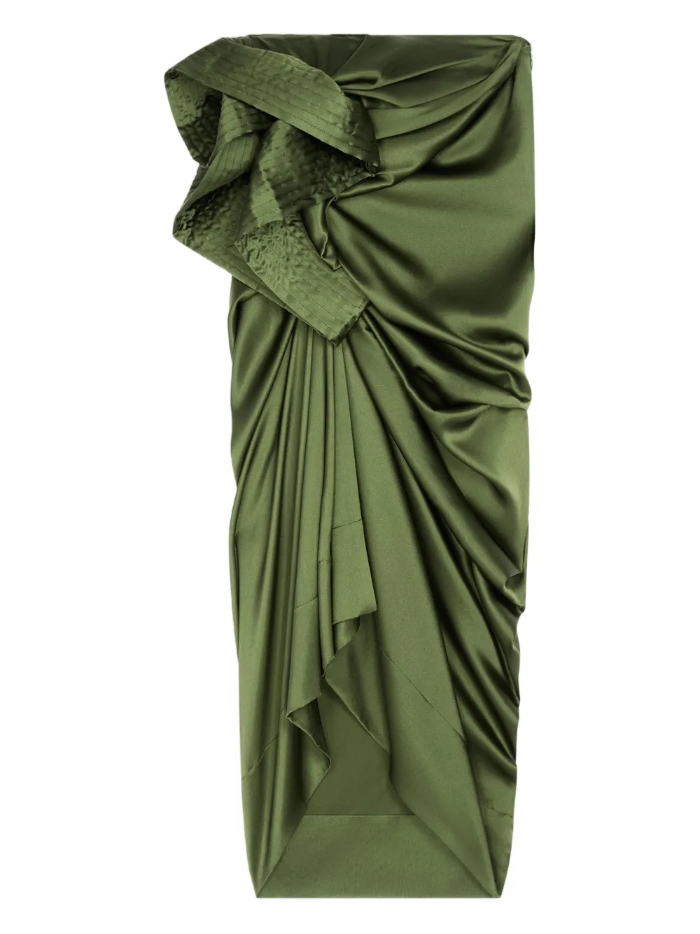 

Драпированная юбка миди Dries Van Noten, зеленый