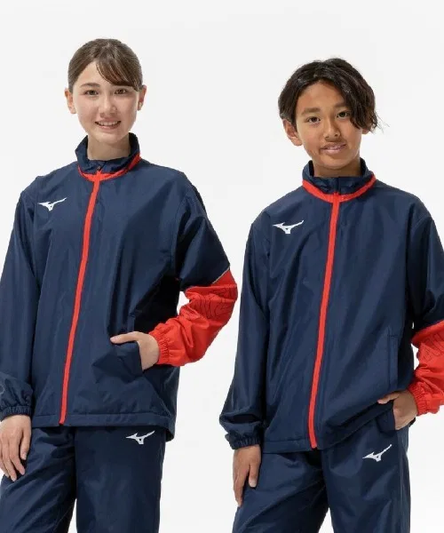 Куртка-ветровка Mizuno JR с подкладкой Breath Thermo, тёмно-синяя