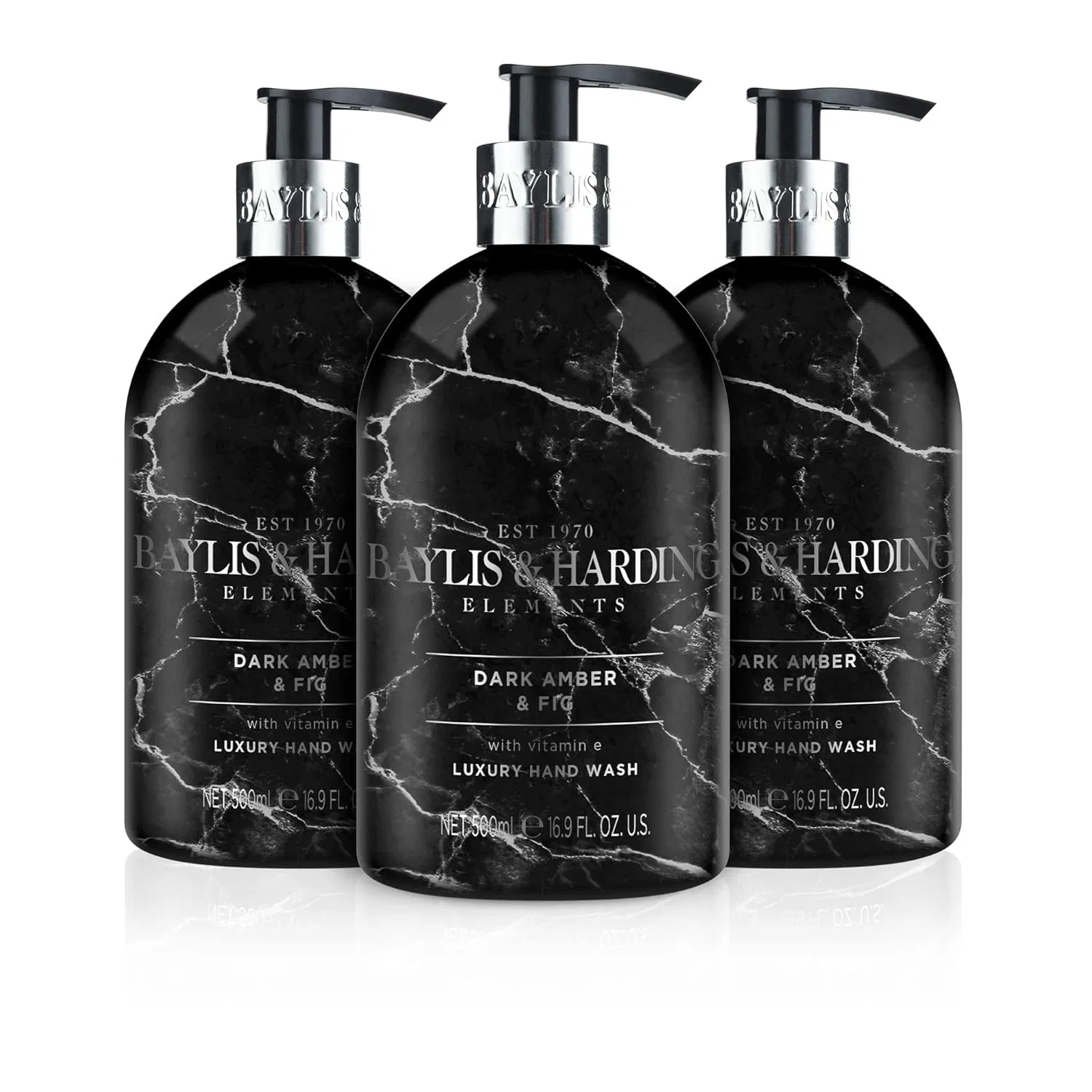 Жидкое мыло для рук «Dark Fig & Amber Elements» 500 мл от Baylis & Harding, 3 шт. Baylis & Harding