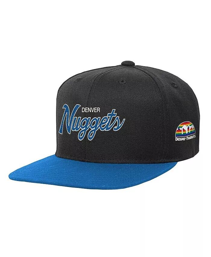 

Черная бейсболка с надписью Big Boys and Girls Denver Nuggets Team Script Mitchell & Ness, черный