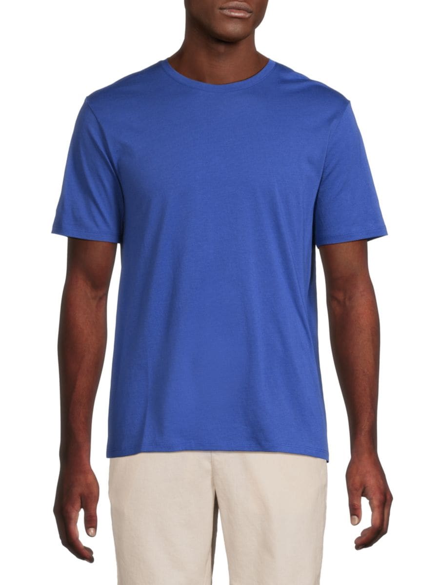 

Футболка из хлопка пима Vince, цвет Bright Cobalt