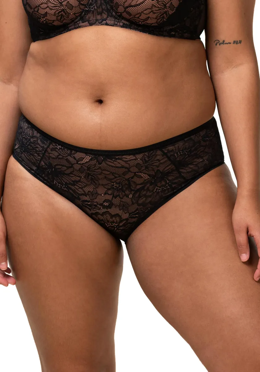 

Трусы макси Triumph "Amourette Charm Maxi01", моделирующие трусы с цветочным кружевом, корректирующее белье, черный