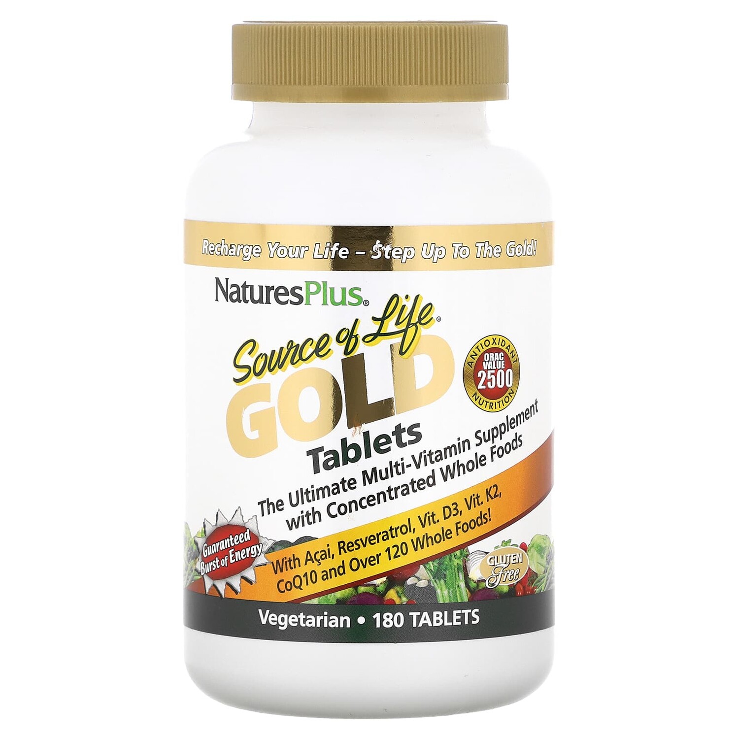 

Nature's Plus Source Of Life Gold Tablets мультивитаминная добавка 180 таблеток