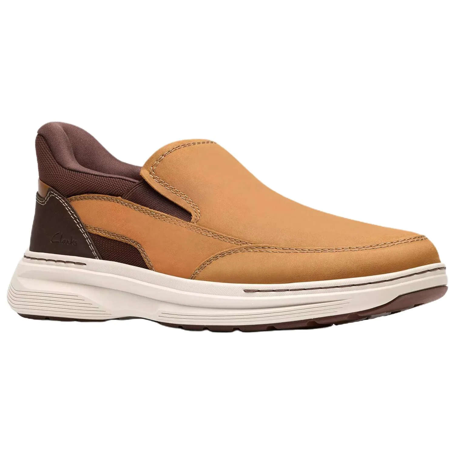 Clarks Кожаные повседневные туфли Craftwell Step мужские светло-коричневые — фото 3