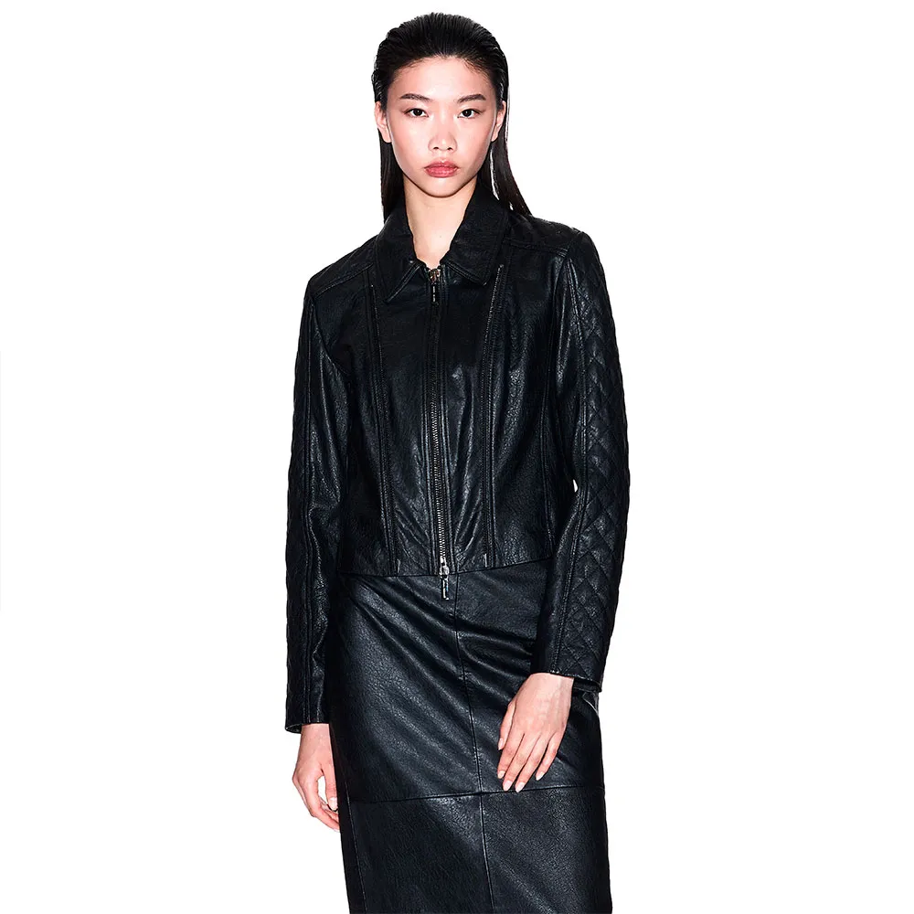 

Куртка Armani Exchange XW000654_AF16212 leather, черный