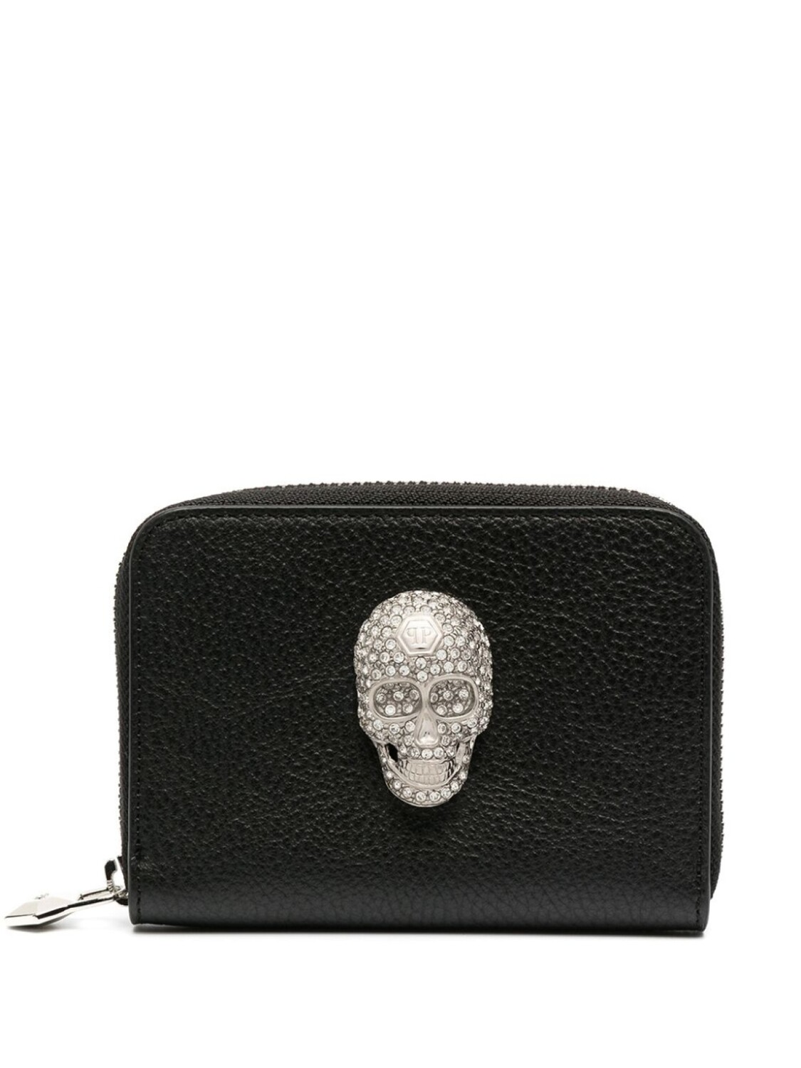 

Philipp Plein кошелек на молнии с декором Skull, черный
