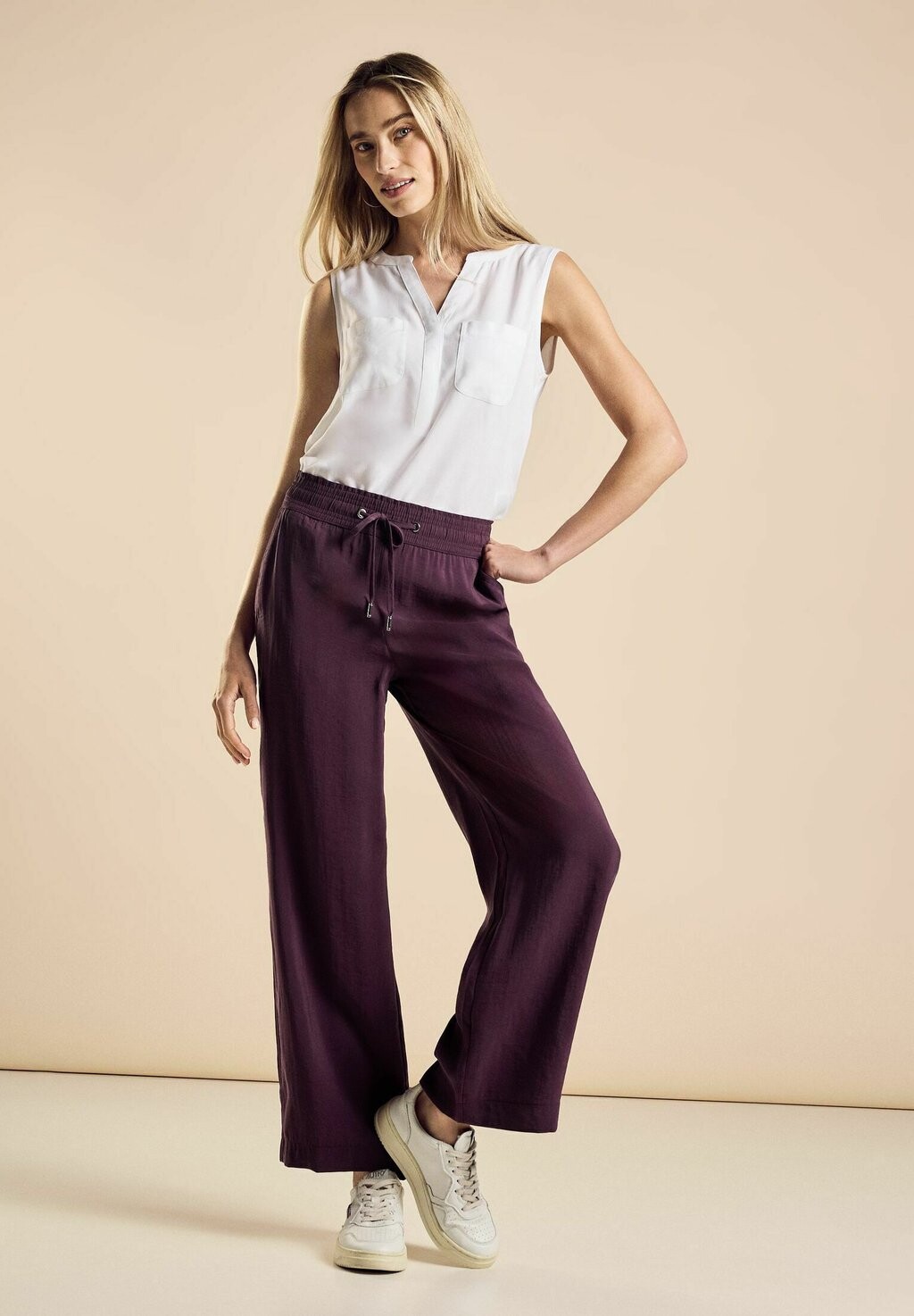 

Брюки CUPRO WIDE LEG Street One, темно-фиолетовый