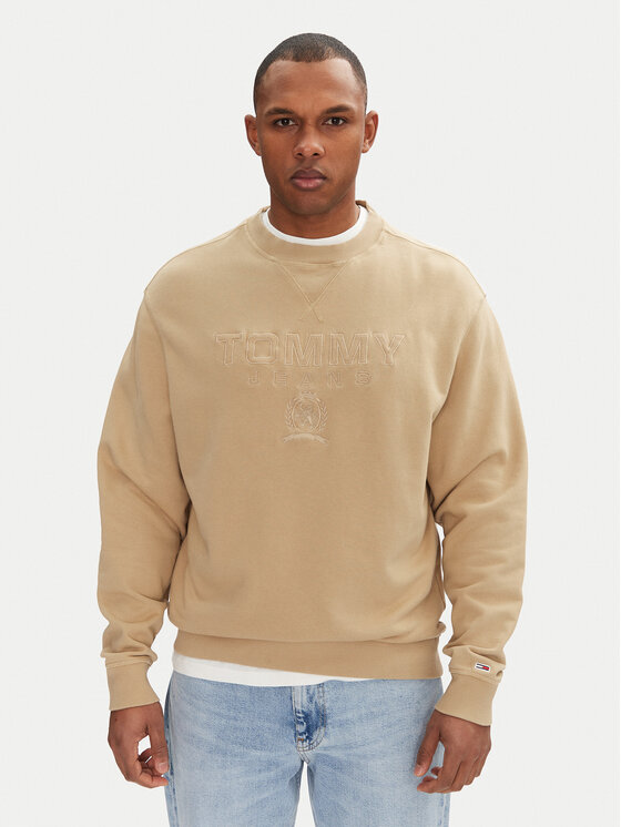 

Свободный крой толстовки Varsity DM0DM20827 Tommy Jeans, бежевый