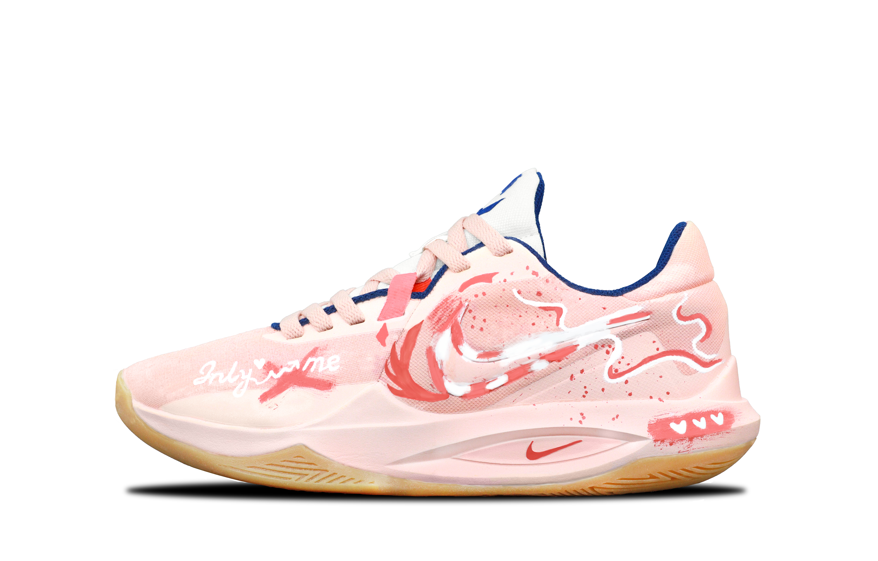 

Nike Баскетбольные кроссовки Precision 6 с амортизацией, противоскользящие и износостойкие, низкие, мужские, розовые