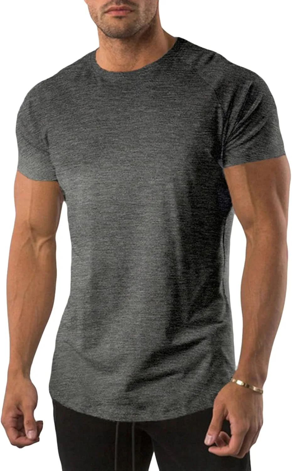 

Мужская футболка Crewneck для бодибилдинга Slim Fit JEsilunmaMY