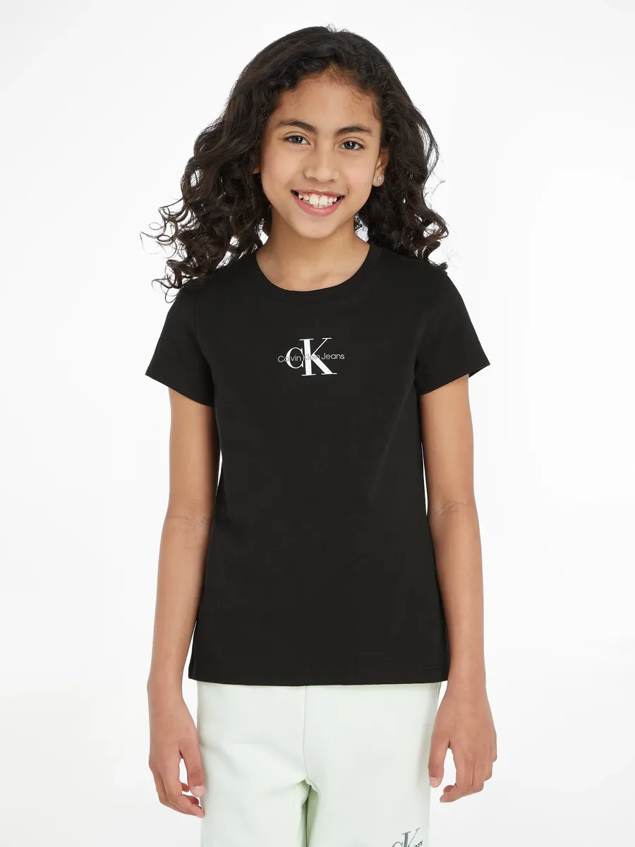 

Футболка Calvin Klein Jeans "MICRO MONOGRAM TOP", для детей до 16 лет, цвет Ck Black