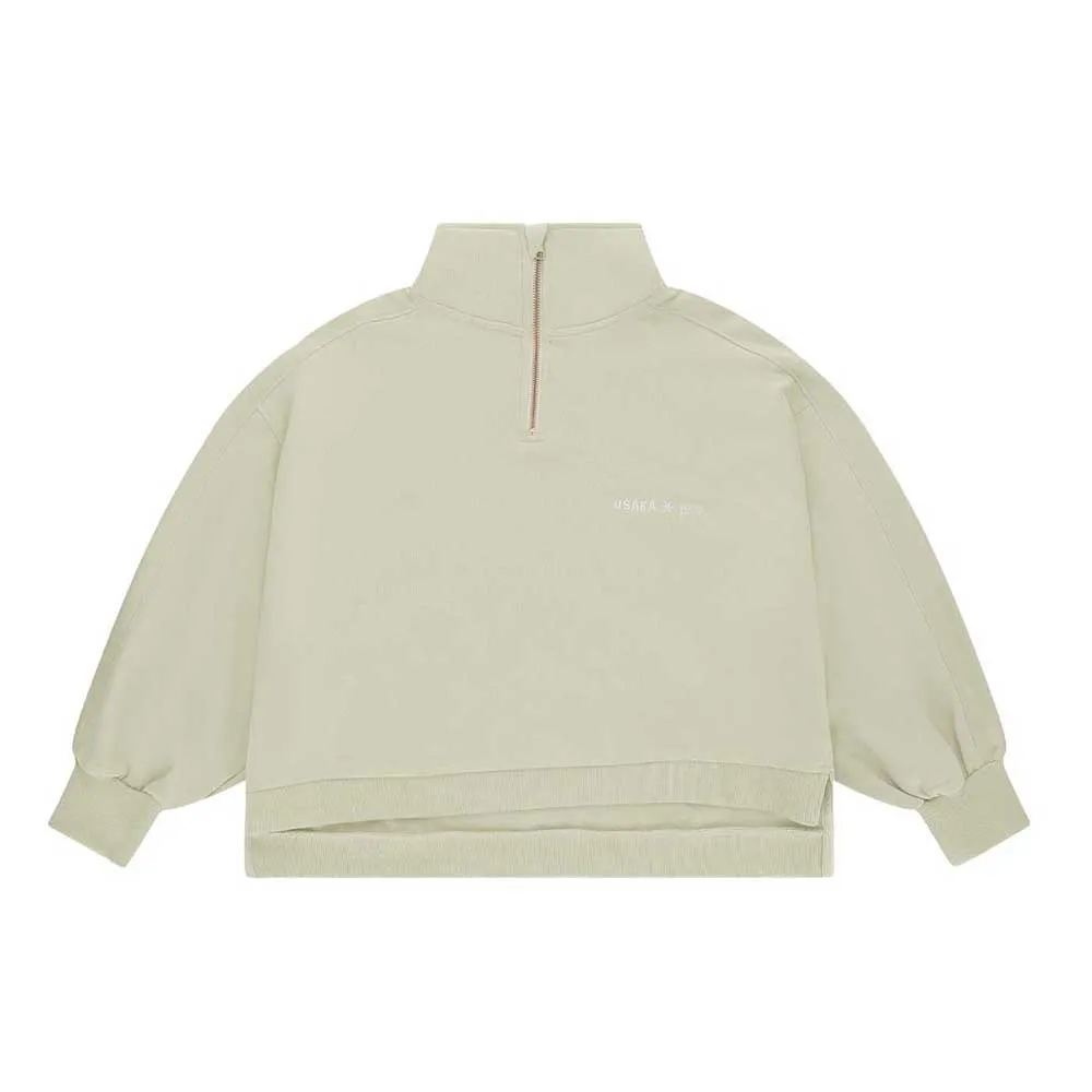 

Толстовка Osaka Cropped half zip, бежевый