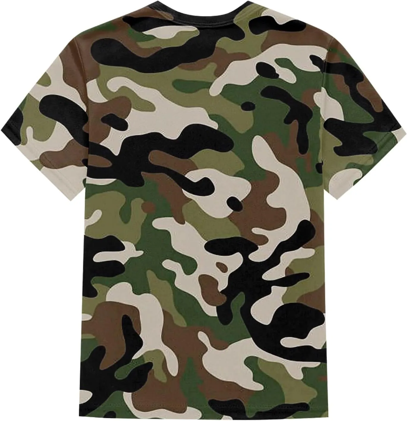 Женская летняя футболка с коротким рукавом и круглым вырезом, Camouflage, S-5XL — фото 3