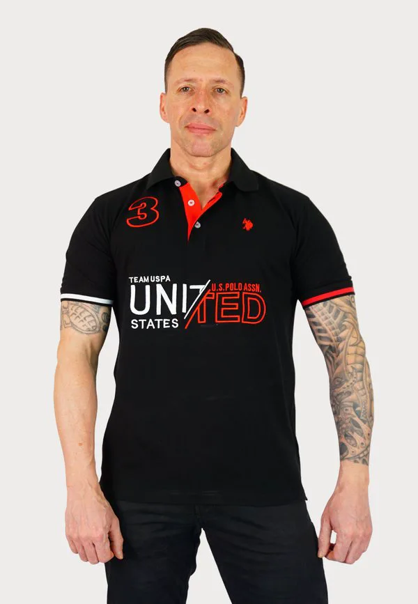 Футболка-Поло с коротким рукавом united U.S. Polo Assn., Schwarz
