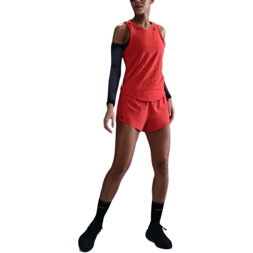Женская спортивная майка AEROSWIFT Nike, светло-красный/черный — фото 3