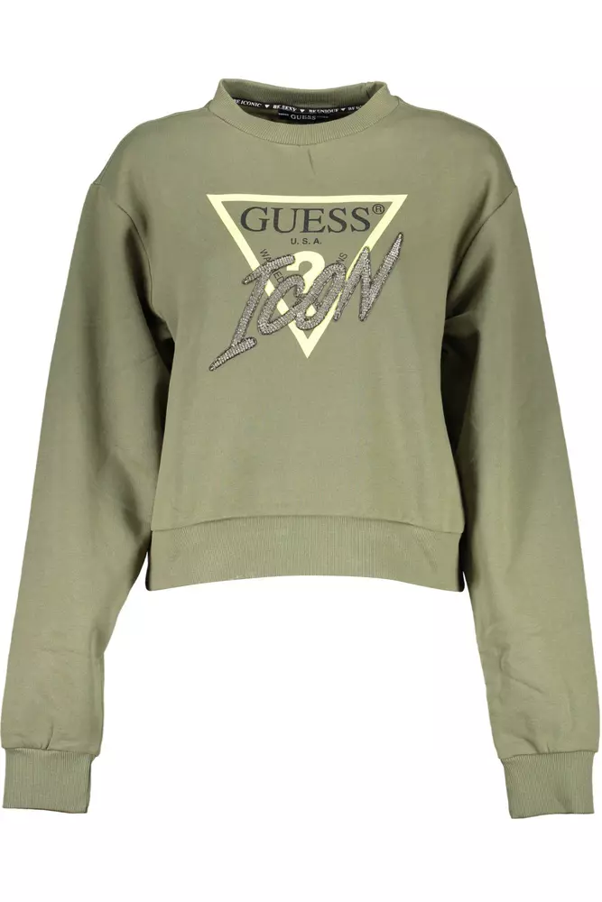 

Зеленый хлопковый женский свитер Guess Shoes