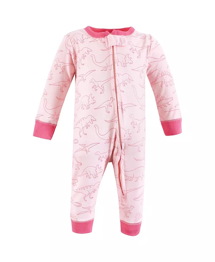 Детский комбинезон Hudson Cotton Preemie для сна и игр Hudson Baby, розовый — фото 3