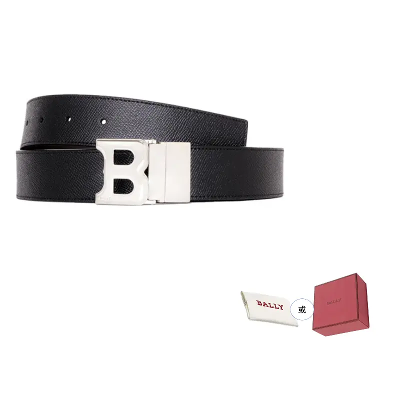 

BALLY Мужской кожаный ремень из коровьей кожи черный шириной 3.5 см, Black