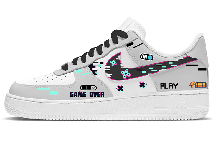

Кроссовки Nike Air Force 1 Skateboard Shoes Women's Low-Top Black Gray White