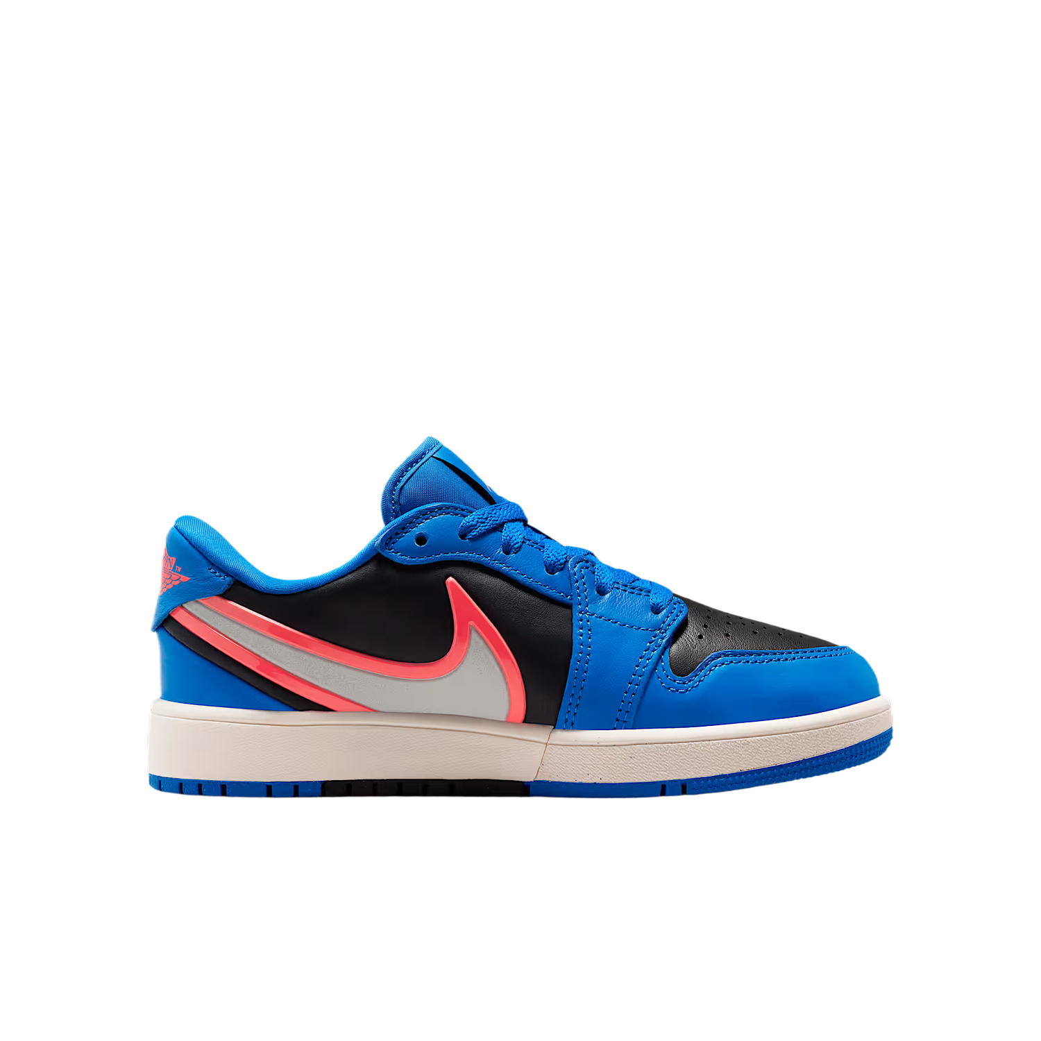 Дышащие низкие детские кроссовки для скейтбординга Unisex Jordan, синий/серый черный/красный/металлик серебристый — фото 3