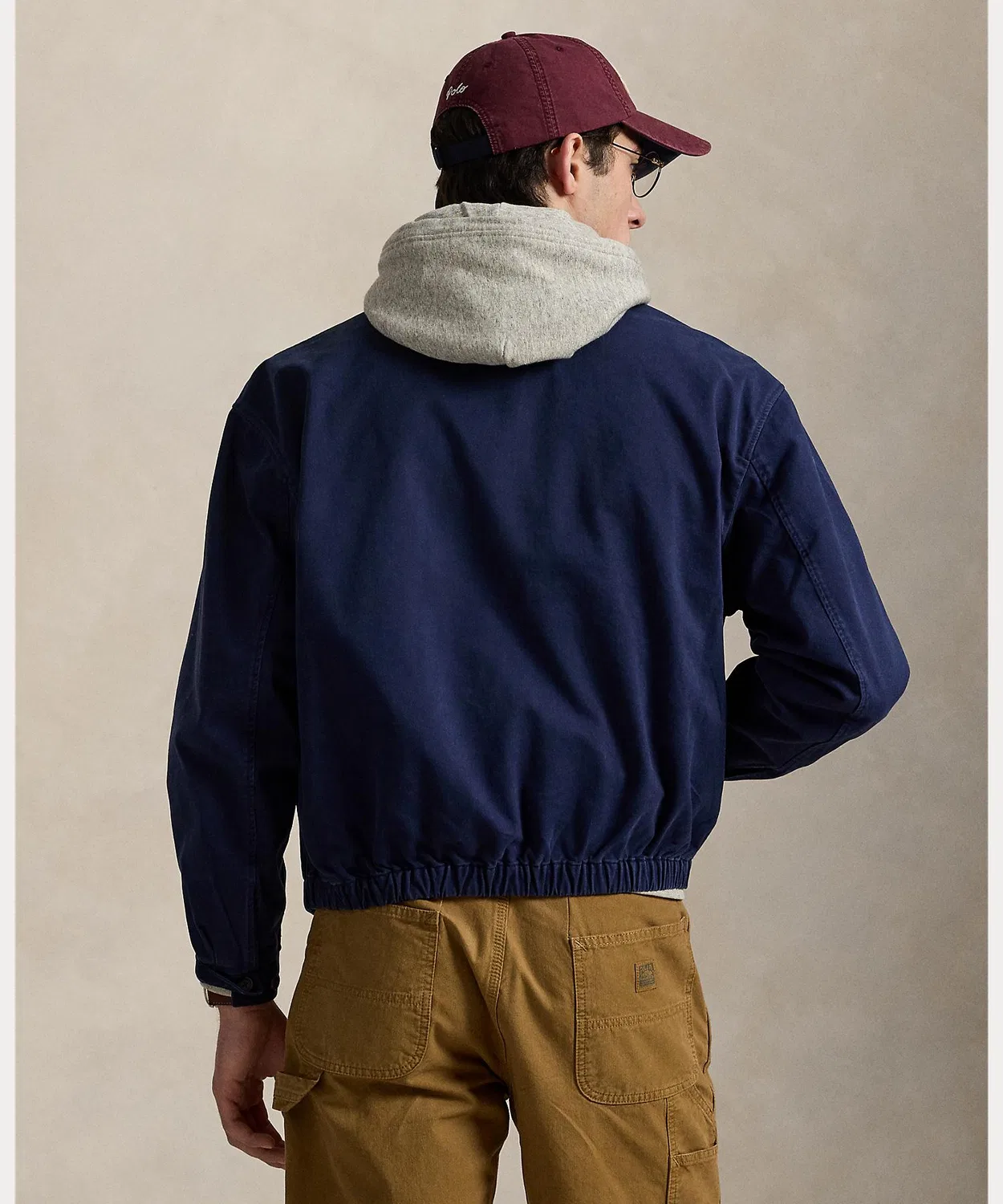 Куртка оверсайз Polo Ralph Lauren из хлопка, темно-синяя — фото 4