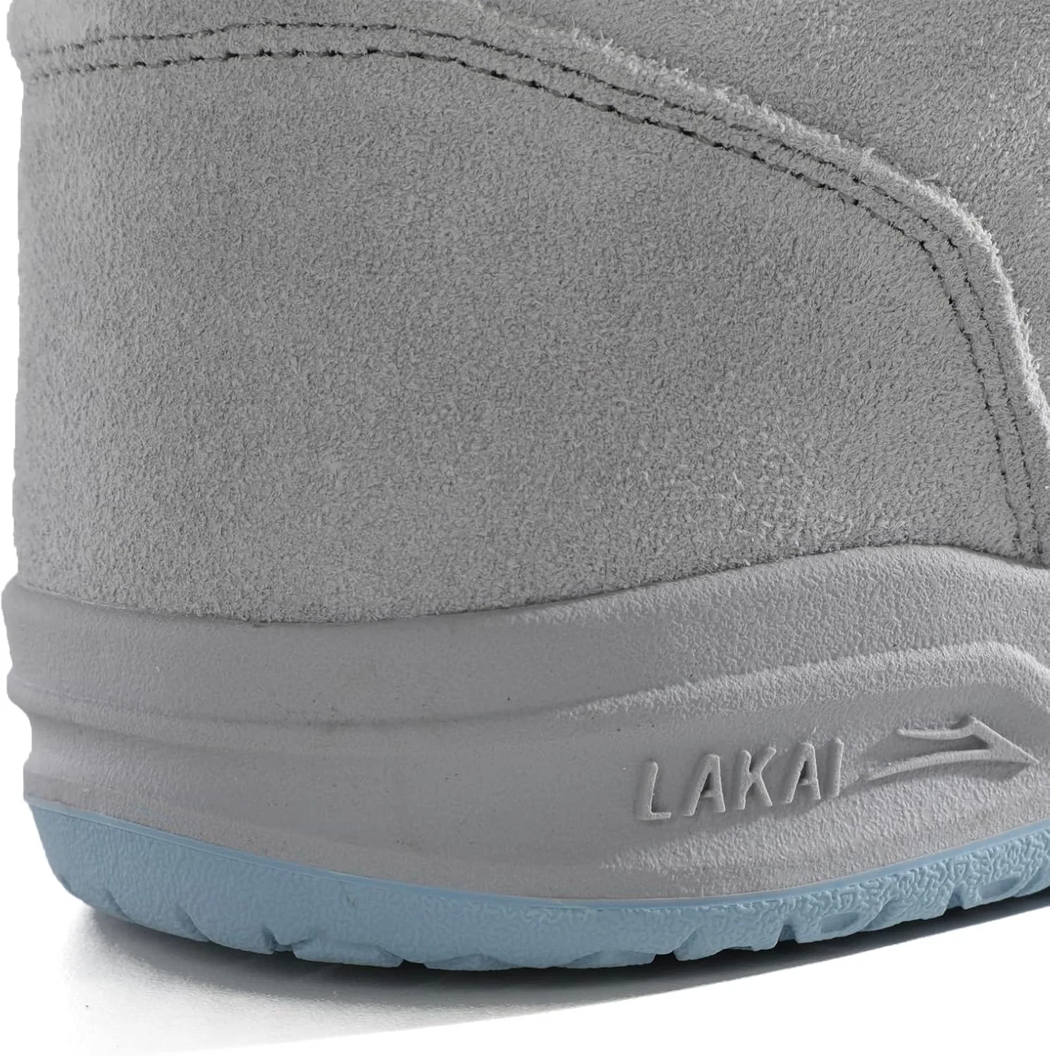 Мужские скейтбордистские кроссовки Lakai Cardiff - дышащие повседневные кроссовки, Grey Suede Desaturated Blue — фото 3