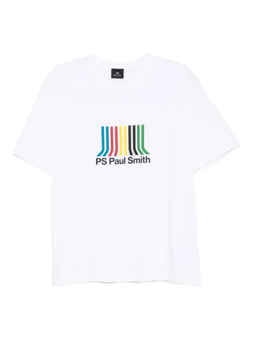 

Футболка из органического хлопка с полосатым принтом PS Paul Smith, белый