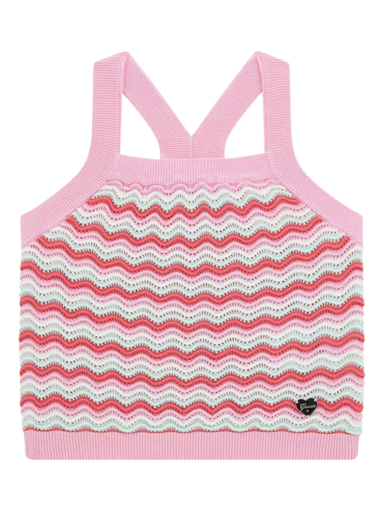 

Топ с волнистым узором guess kids, розовый